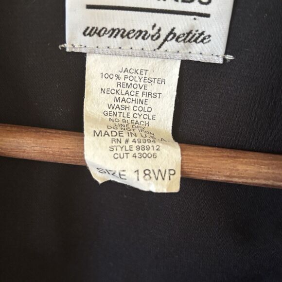 Vintage R&M Richards Women Blouse Cardigan Duo Necklace 18WP Floral Quiet Luxury - Picture 5 of 13